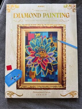 Diamond Painting Kit — Multicolor Floral Design